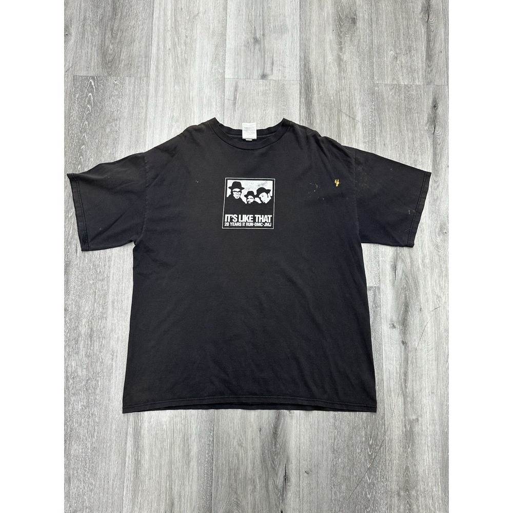 Vintage 2003 Run DMC It's Like That 20 Year Anniversary Double Sided T Shirt XL